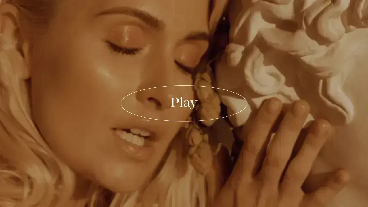 Cinematic beauty look created for a music-video shoot